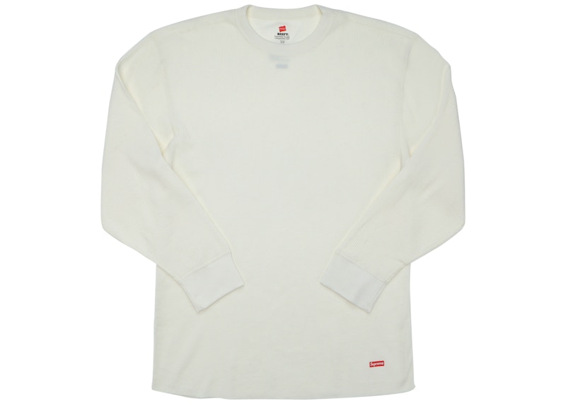 Supreme Hanes Thermal Crew (1 Pack) Natural Men's - FW18 - GB