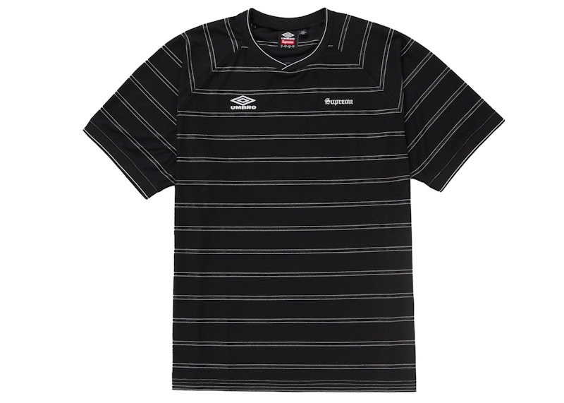 Supreme Umbro Stripe Soccer Jersey Black Men's - SS25 - US