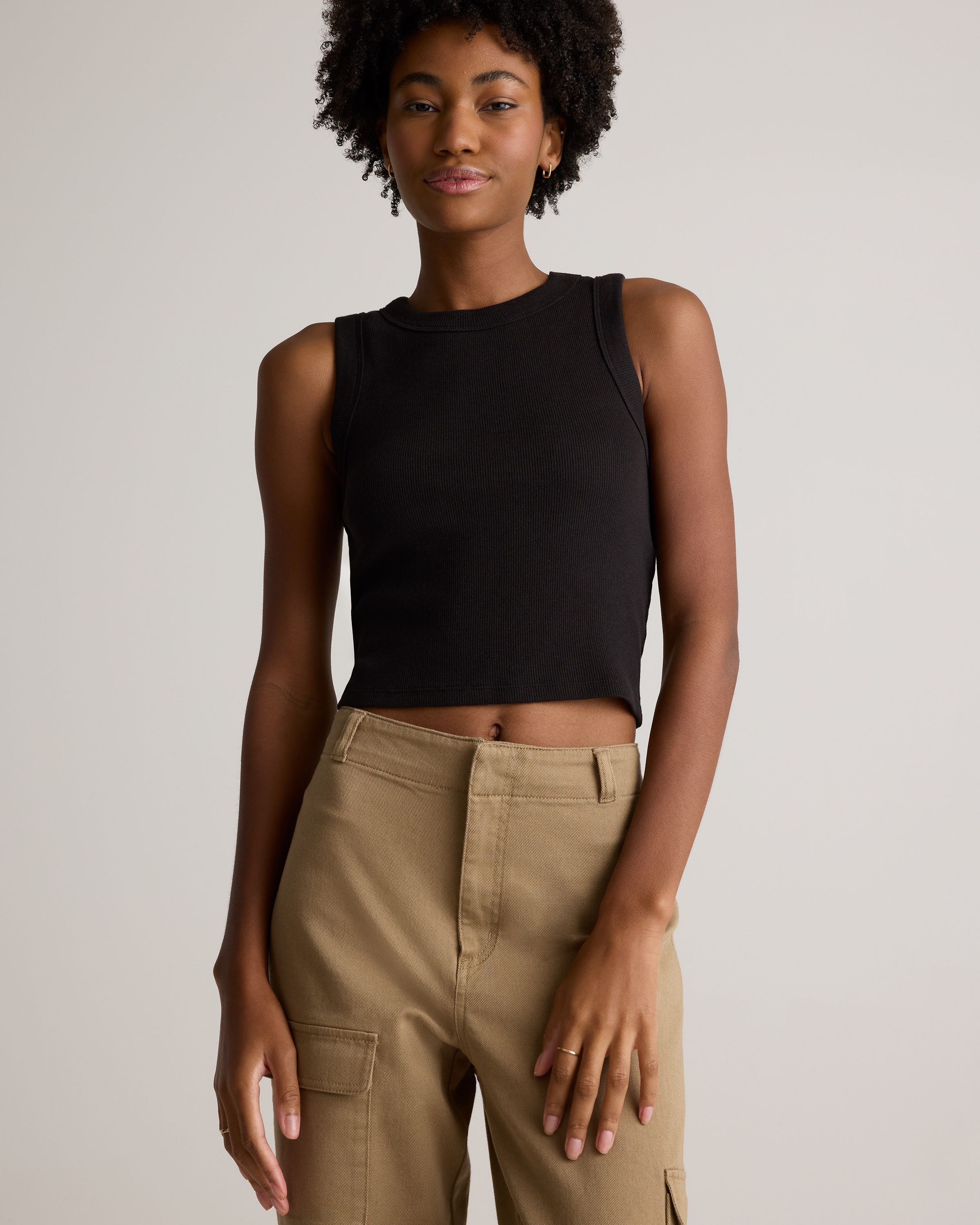 Organic Cotton Micro-Rib Cropped Cutaway Tank (3-Pack)