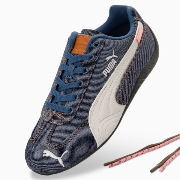 ウィメンズ PUMA x atmos pink スピードキャット デニム スニーカー