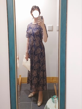 kaene 配色レースエプロンワンピースを使った人気ファッション