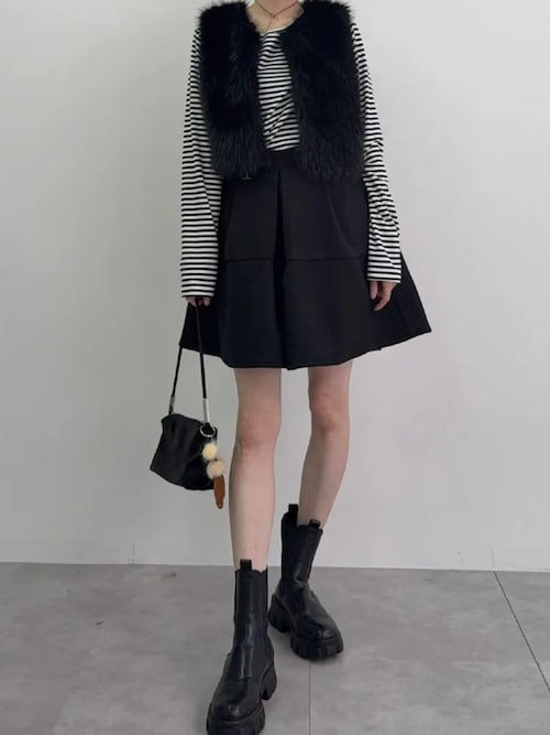 低身長向けサイズ ] フェイクウールキュロット（スカート）｜Petitle