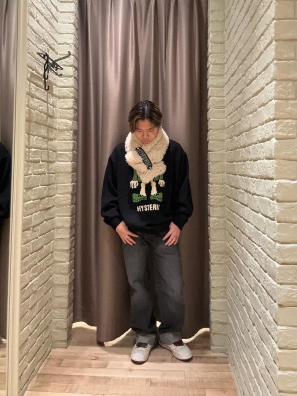 HYSTERIC GLAMOUR（ヒステリックグラマー）の「LOGO STUDS BELT ファー