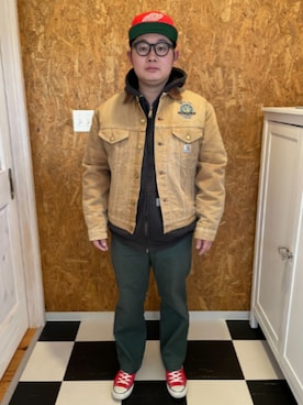 Carharttのジャケット/アウター（ベージュ系）を使ったメンズ人気