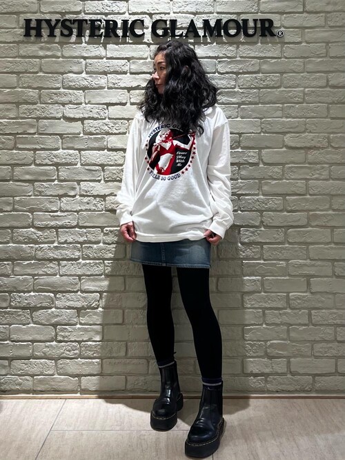 バックレースアップ マイクロミニデニムスカート（デニムスカート