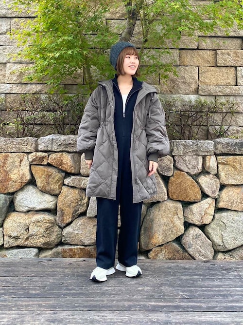 セール】ハーフジップジャンプスーツ（サロペット/オーバーオール