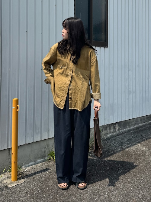 6(ROKU)＞タック パンツ ネイビー（スラックス）｜6（ロク）の