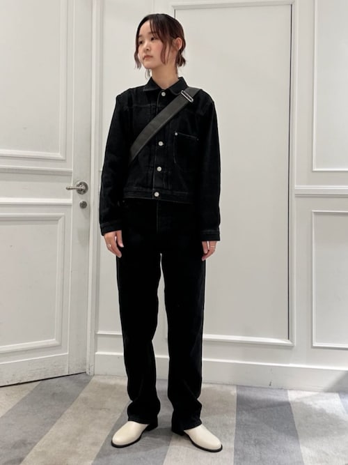 ブラックデニム プリーテッドジャケット（デニムジャケット）｜GALERIE