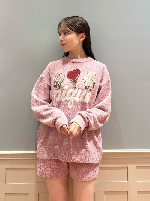 ワンポイントジャガードプルオーバー（ルームウェア/パジャマ