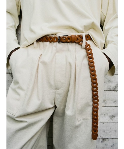 Llife（ライフ）の「Llife LEATHER CHAIN BELT（ベルト）」 - WEAR