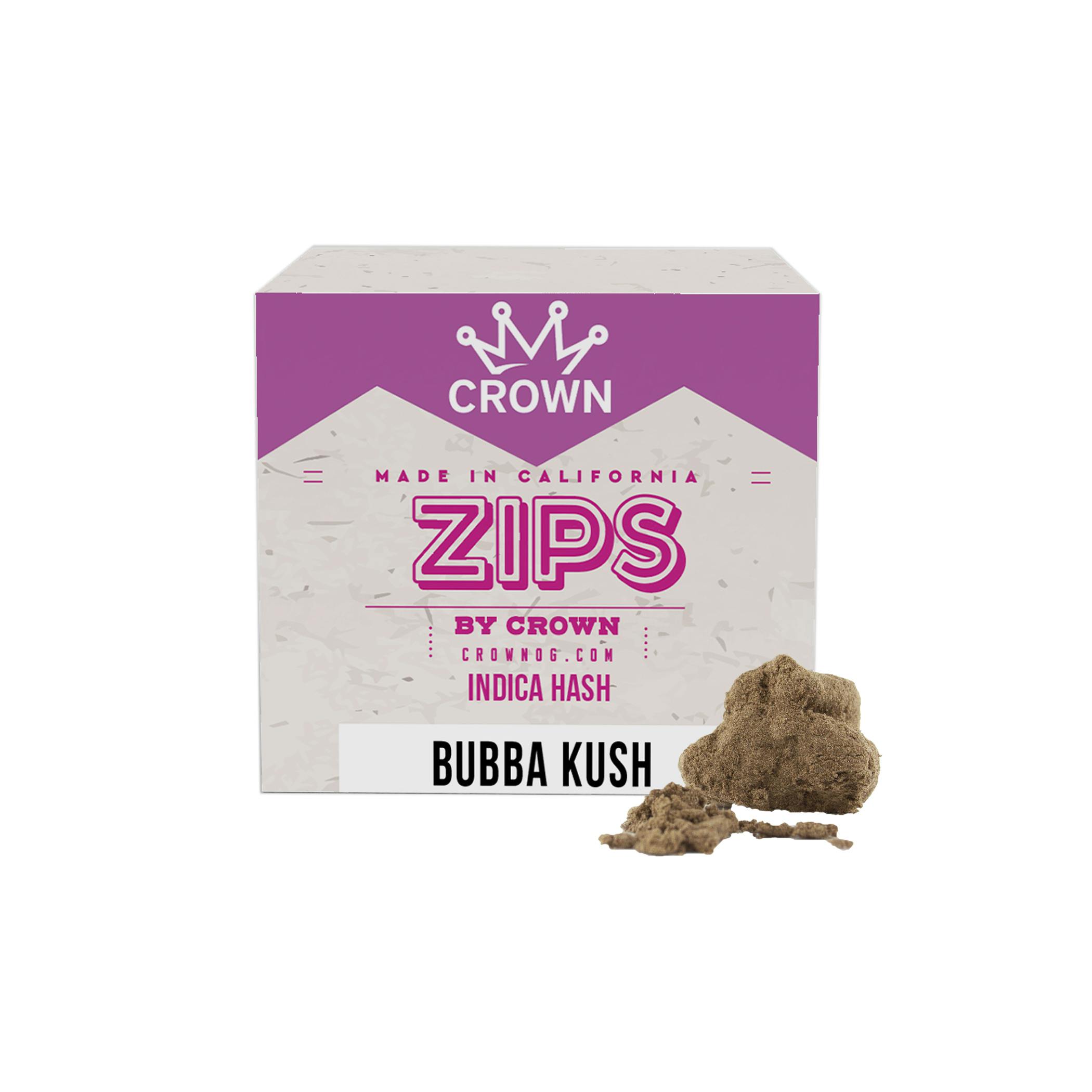 Zips Bubba Kush Hash - Crown Genetics