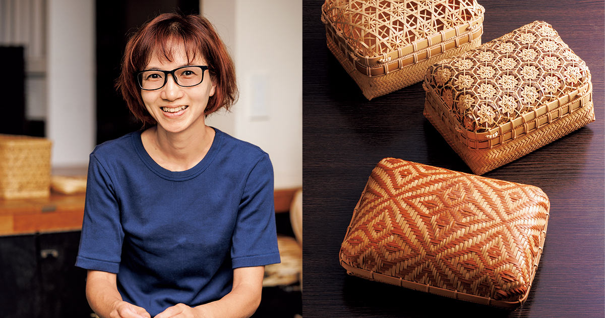 個展初日に完売するほど人気の「美しい竹の日用品」。作家・岡悠さんを