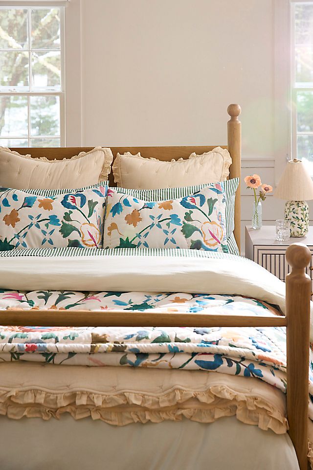 100% Cotton Voile Printed Quilt Collection | AnthroHome