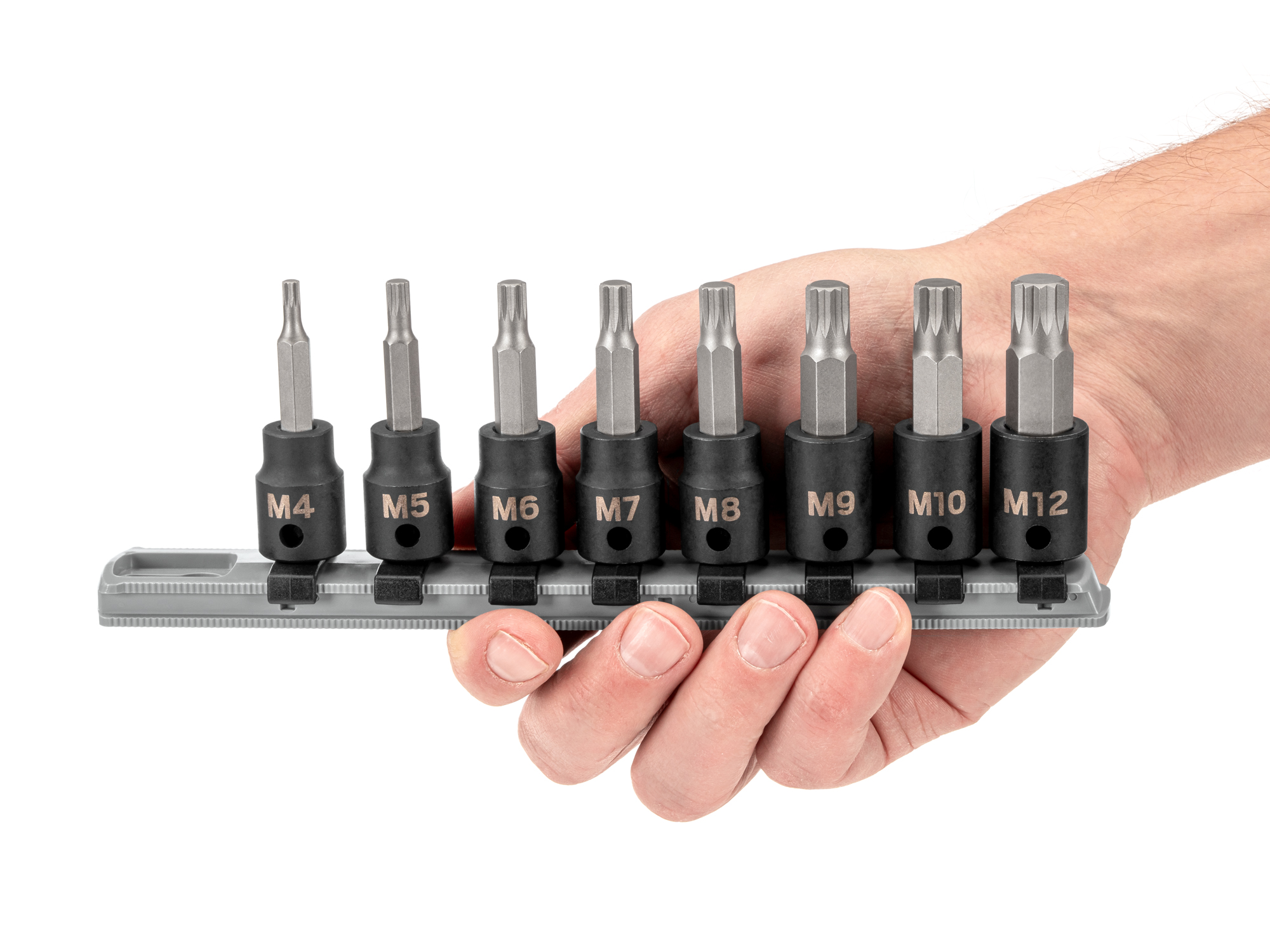 8-Piece 3/8 Inch Drive Triple Square Impact Bit Socket Set | TEKTON