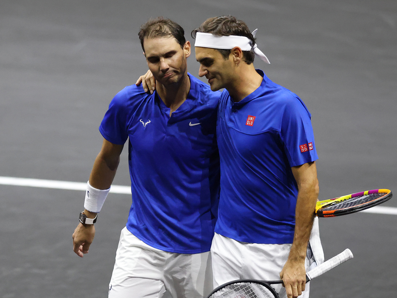 第5回レーバー・カップが開幕、フェデラーがナダルとのダブルスで現役