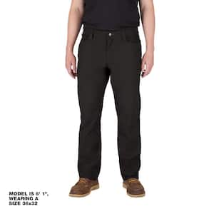 Milwaukee Men's 32 in. x 30 in. Black FREEFLEX Tech Work Pants