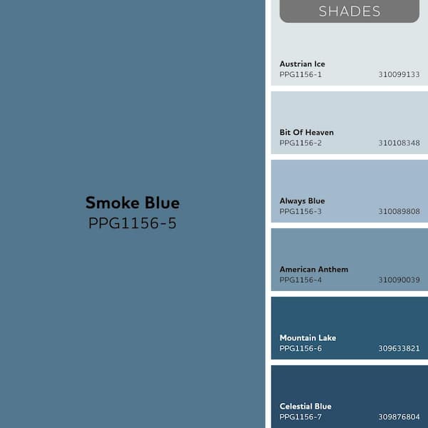 Glidden Premium 1 qt. Smoke Blue PPG1156-5 Flat Exterior Latex