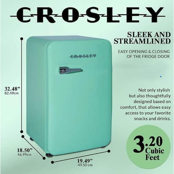 Crosley 3.2 cu. ft. 1-Door Compact Refrigerator, Retro Design