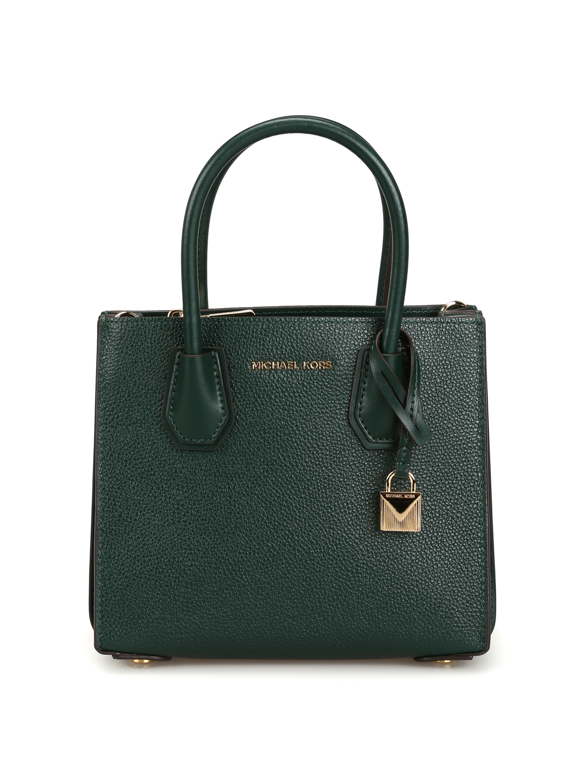Michael Kors Mercer M dark green leather bag|30F8GM9M2T305