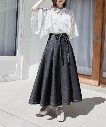 ステッチラインタックフレアスカート/MAJESTIC LEGON(マジェスティック