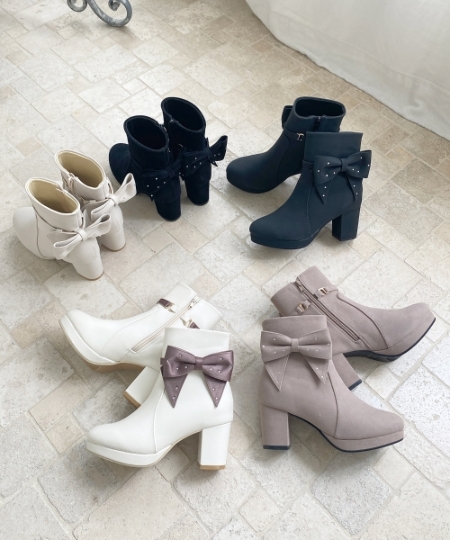 3WAYビジューリボンブーツ/MAJESTIC LEGON(マジェスティックレゴン