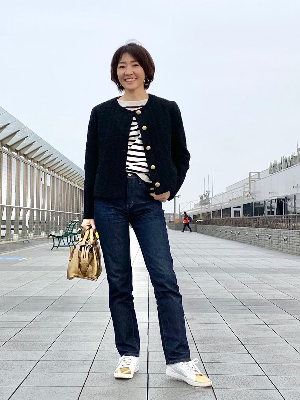 ZARAの高見え黒ツイードジャケット＋パンツ2styles｜Web eclat