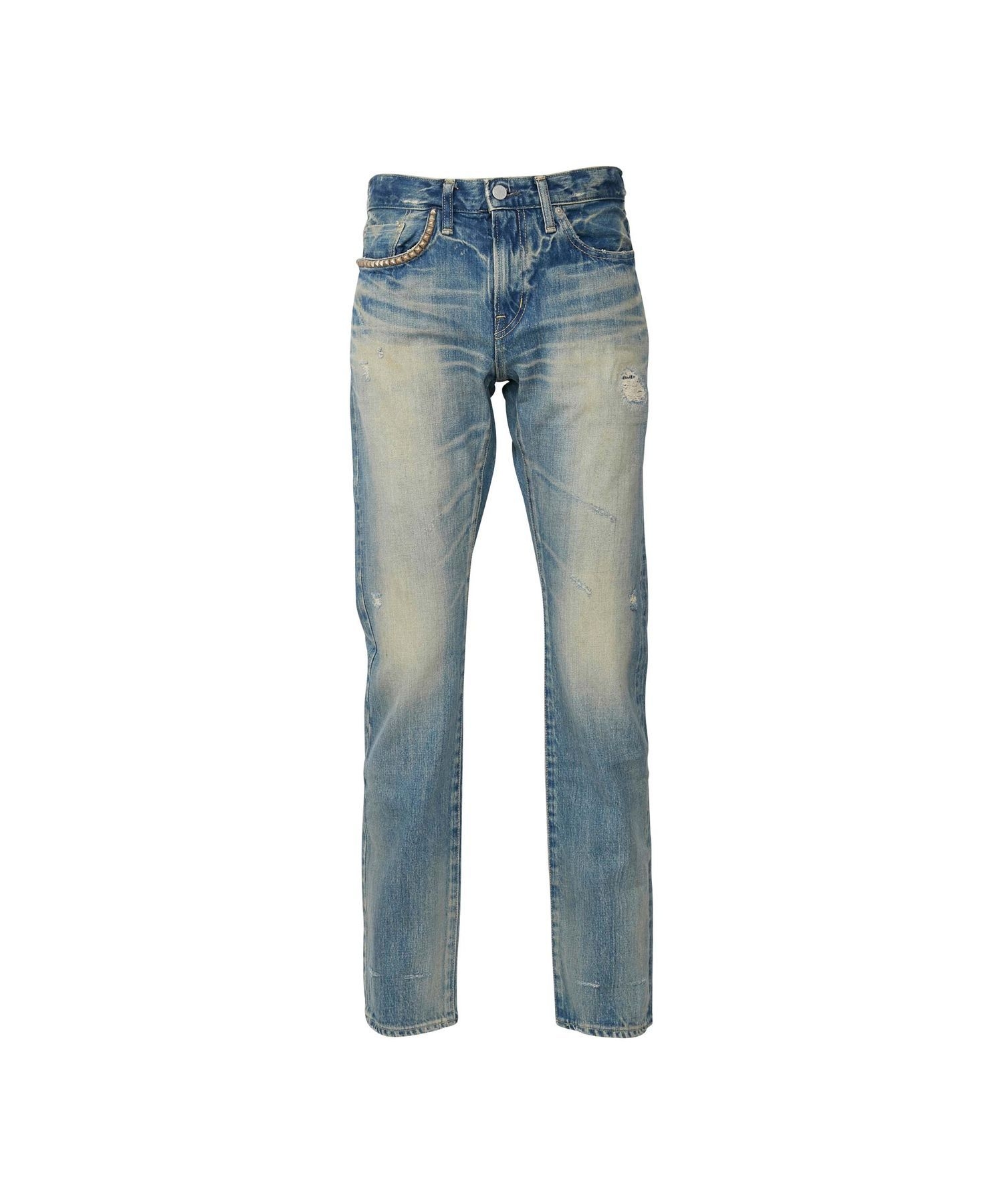 RW CLASH加工 スリムストレートデニムパンツ|HYSTERIC GLAMOUR MEN