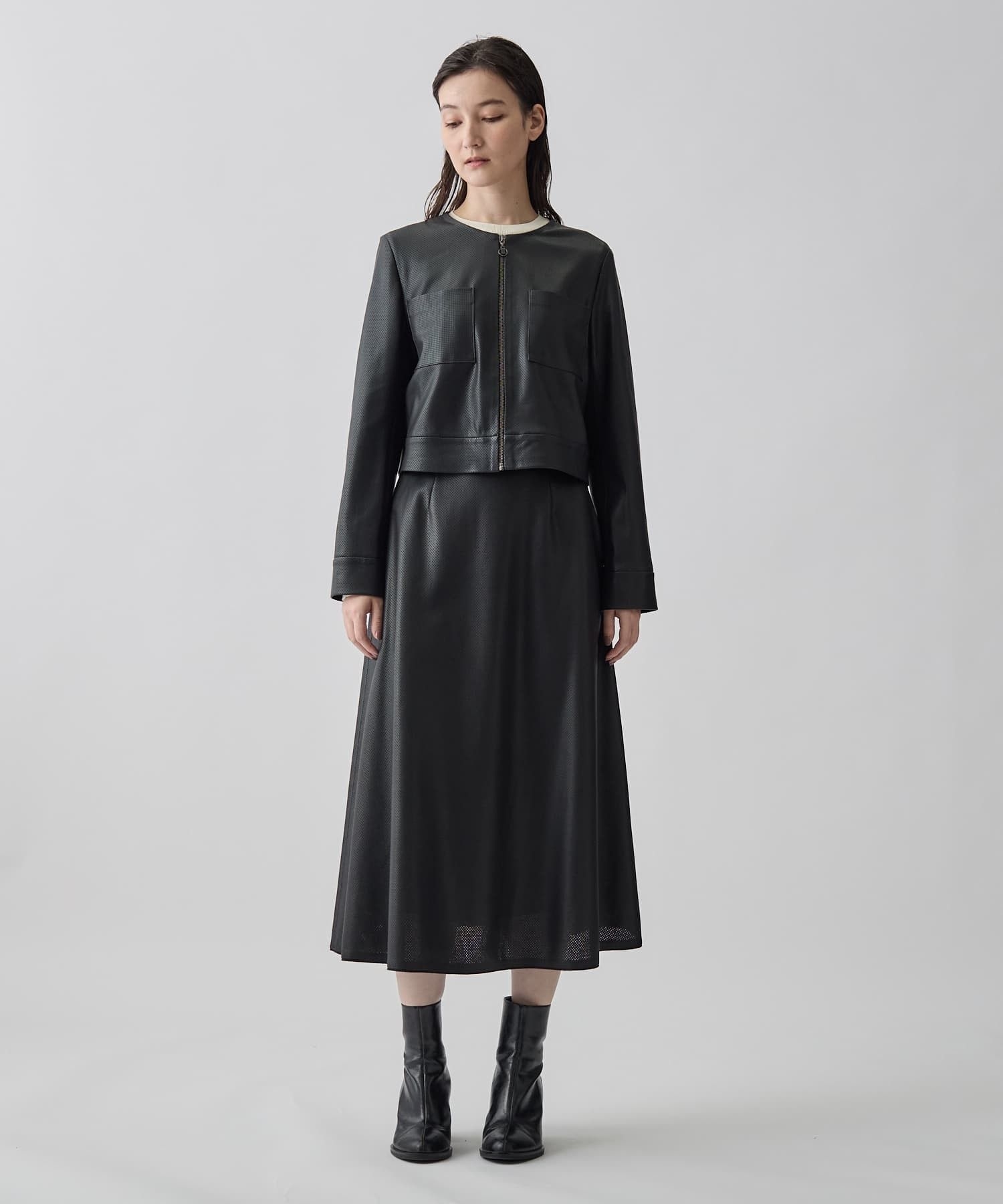 パンチングレザーライクスカート|LANVIN COLLECTION | LANVIN