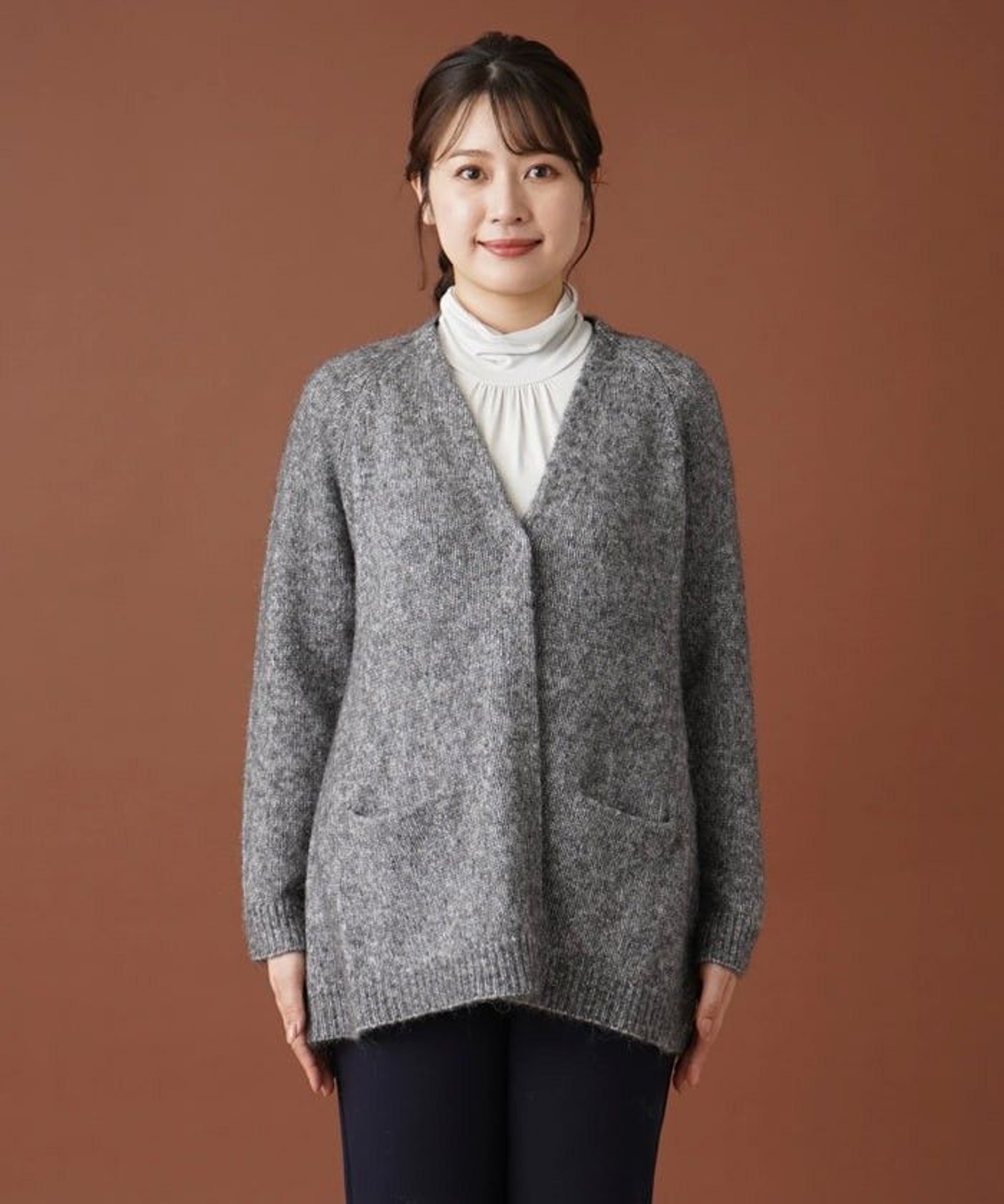 アルパカ混ニットカーディガン【FASHION SUITE】|レリアン | レリアン