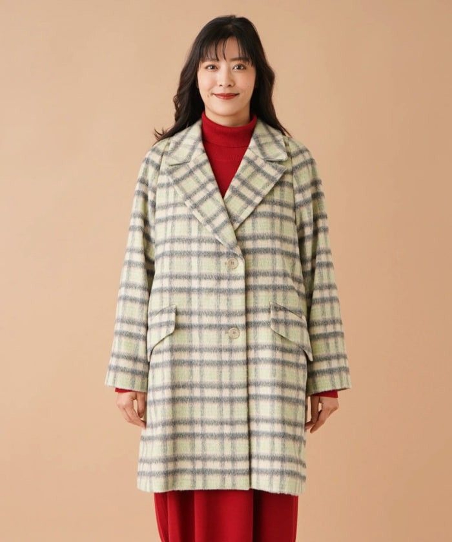 チェックテーラードコート【ROCHAS Premiere】|レリアン プラスハウス