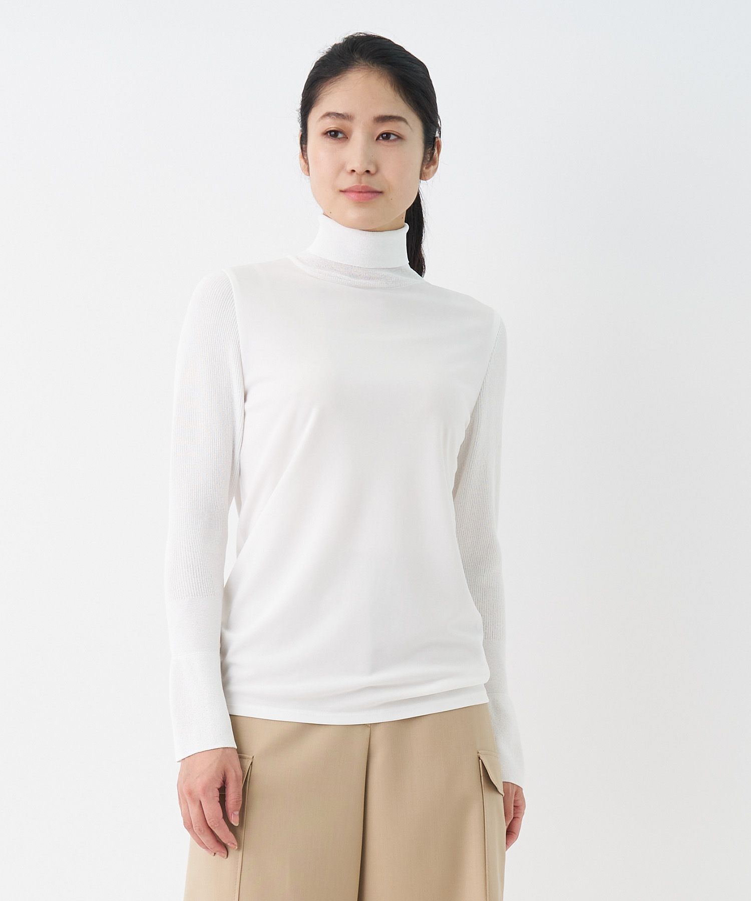 ニット切り替えハイネックプルオーバー|LANVIN COLLECTION | レリアン