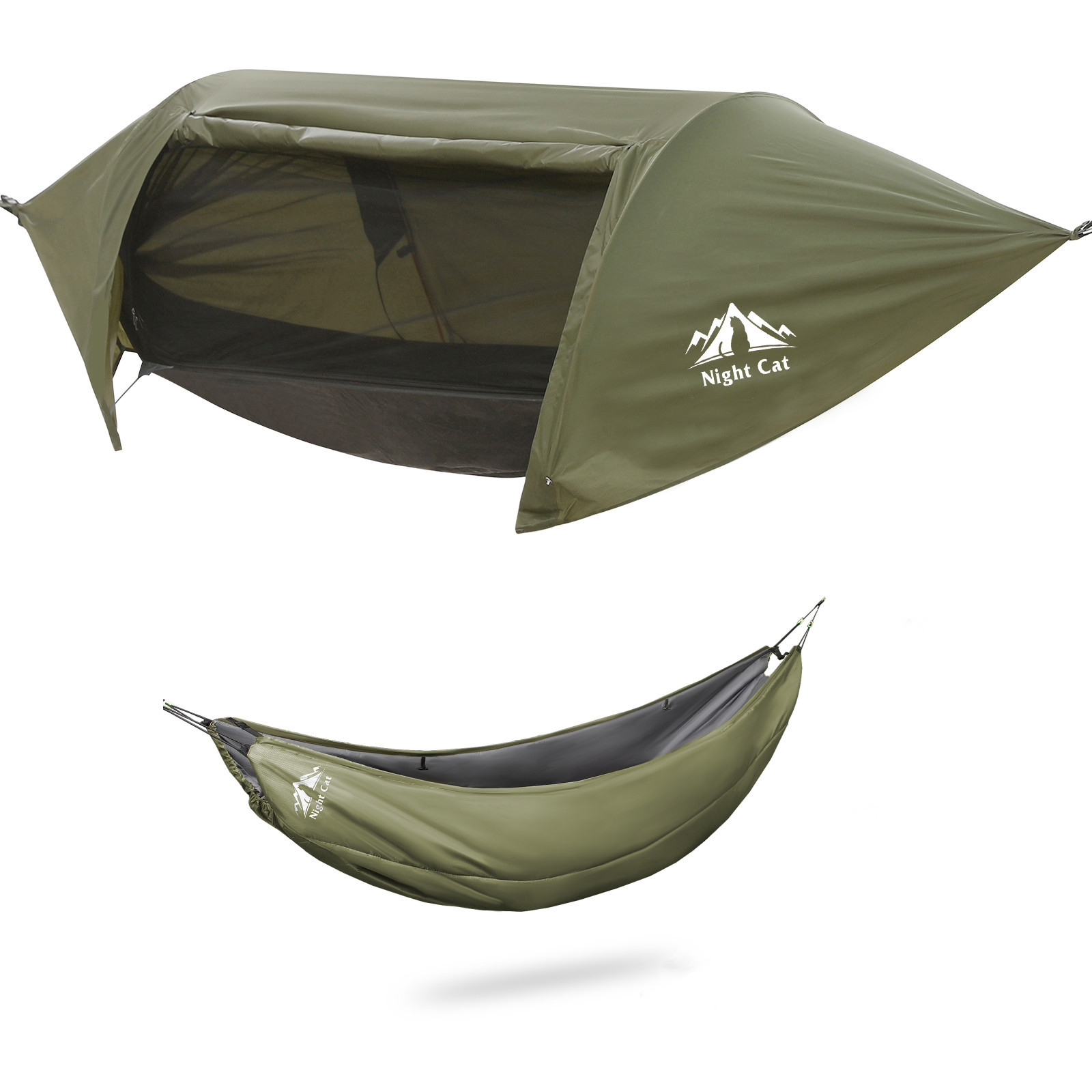 Night Cat Camping Hammock Tent with Hammock Underquilt Combo Set