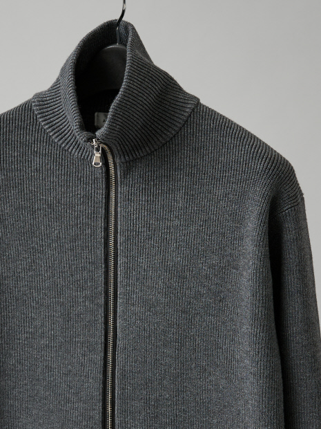 12ゲージ 畦編み ドライバーズニット / ダブルジップ｜ABAHOUSE