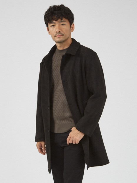 ネオスエード】フリース ステンカラーコート｜ABAHOUSE GRAY