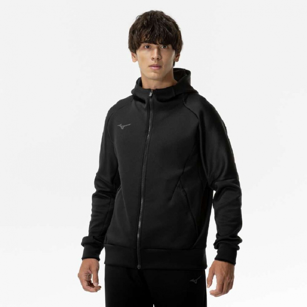 ミズノ メンズ ニットジャケット ストレッチスウェットフーディ