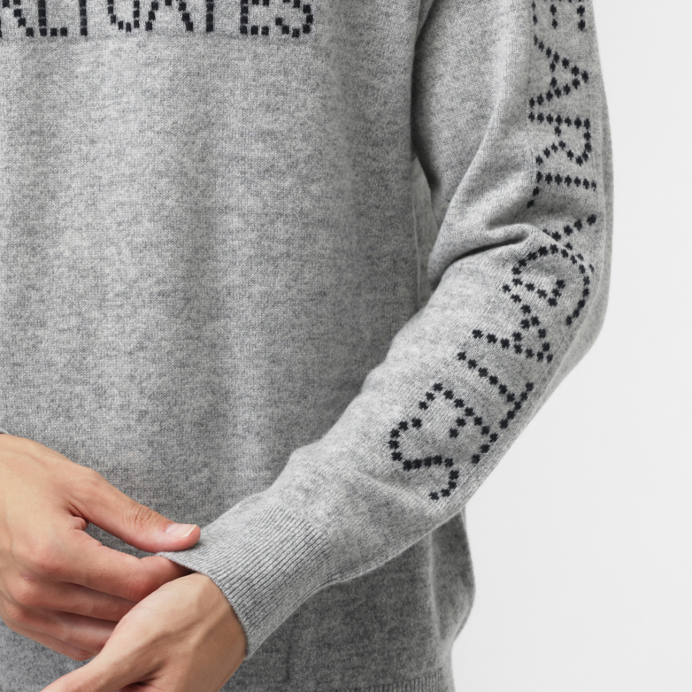 パーリーゲイツ ゴルフウェア 長袖セーター 秋 冬 12G 部分JQ カシミヤ