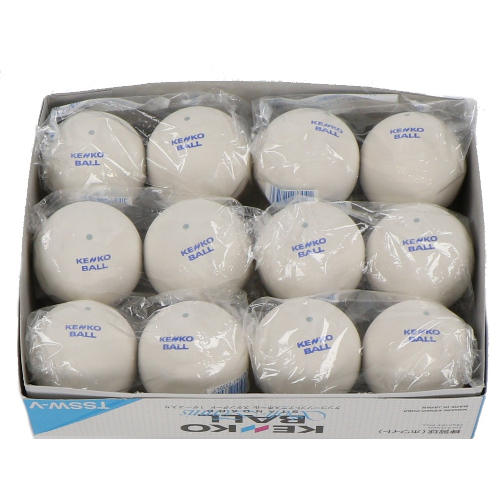 ケンコー ソフトテニス バルブ式ボール 練習球 TSSW-V 1ダース 12球 箱