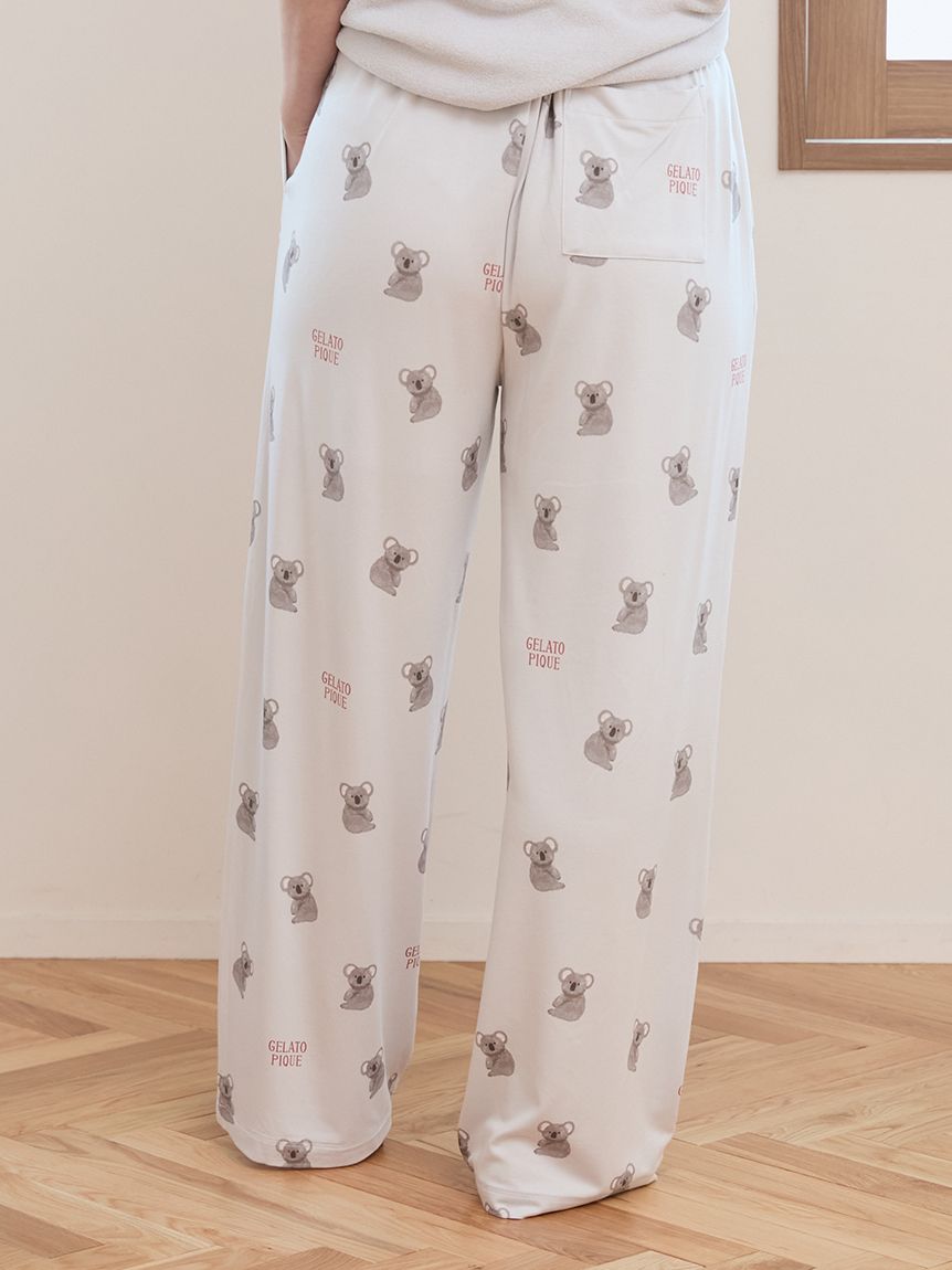 接触冷感】コアラ柄ロングパンツ(ロングパンツ)｜ルームウェア