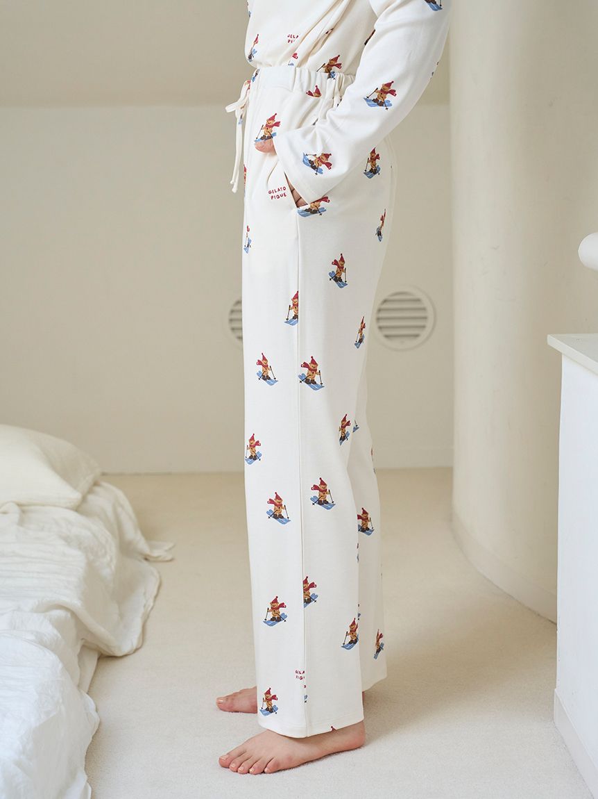 HOLIDAY】スキーベア柄ロングパンツ(ロングパンツ)｜ルームウェア