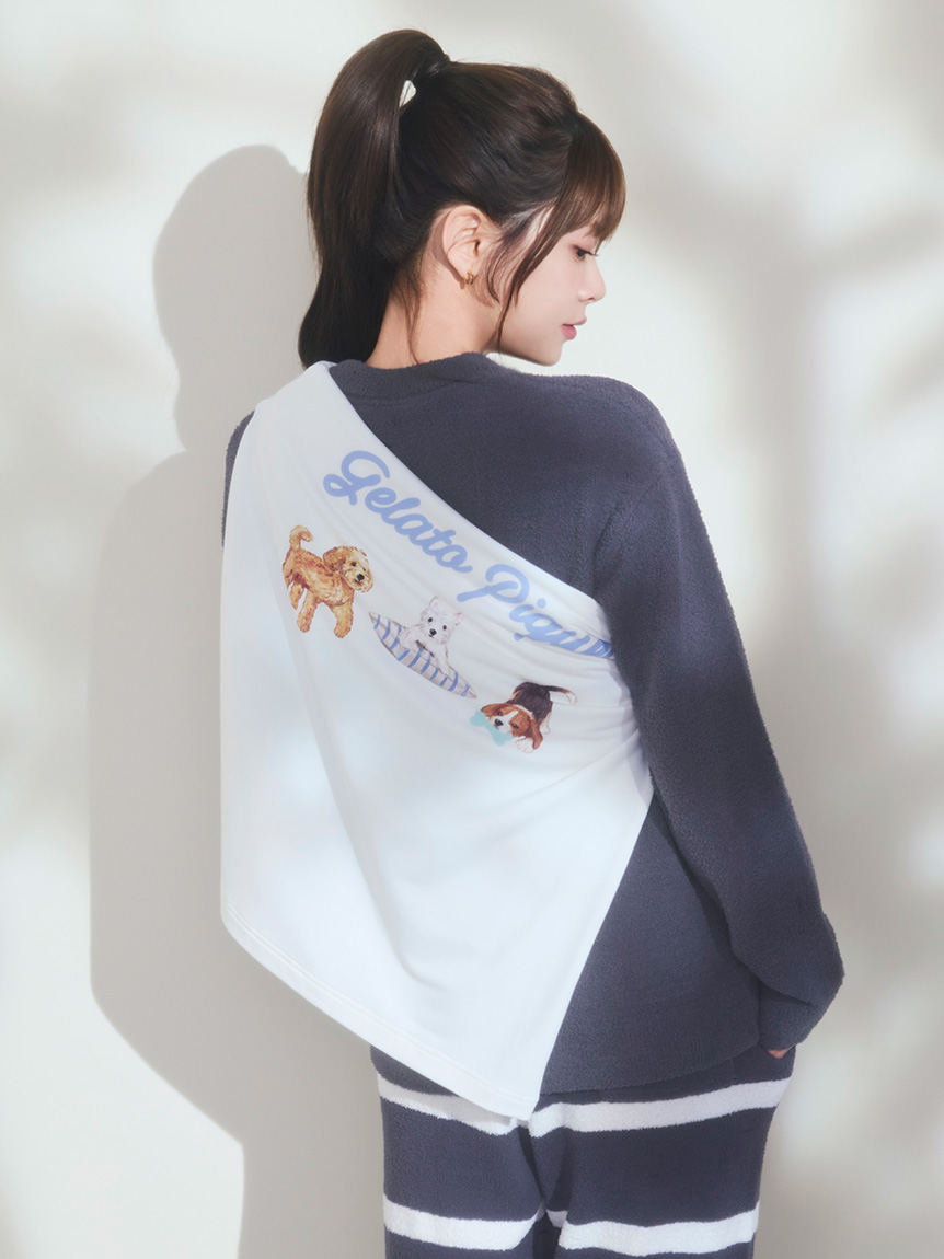 UNISEX】プレイフルDOGワンポイントロンT(トップス)｜ルームウェア