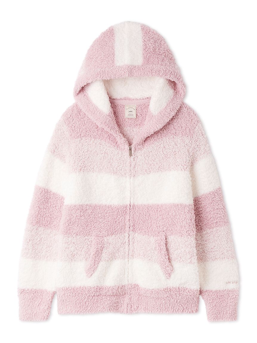 ジェラート3ボーダーパーカ(パーカ)｜ルームウェア・パジャマ通販の