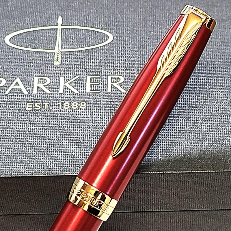 万年筆 細字 パーカー ソネット レッド ゴールド かっこいい おしゃれ