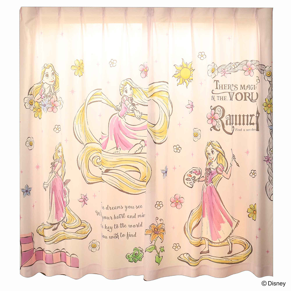 ラプンツェル レース】MORIPiLO ディズニー カーテン シアー 2枚組 幅