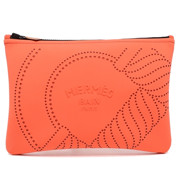 エルメス ポーチ ネオバンカノエ MM グルナディーヌ オレンジ