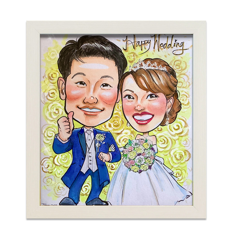 額縁無料】ウェルカムボード 似顔絵 結婚式 結婚記念日 色紙 ギフト