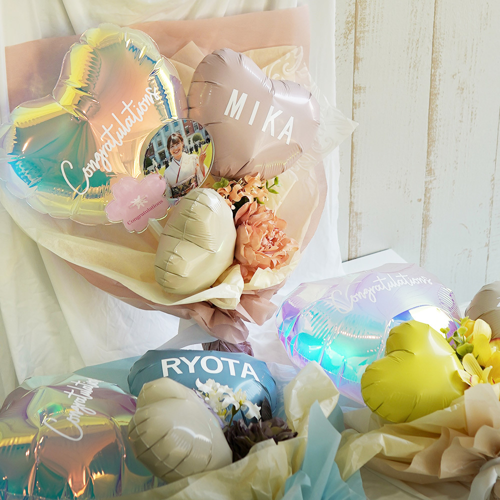 卒業式 フラワー バルーン ブーケ BA003】卒業式 花束 バルーン 高校生