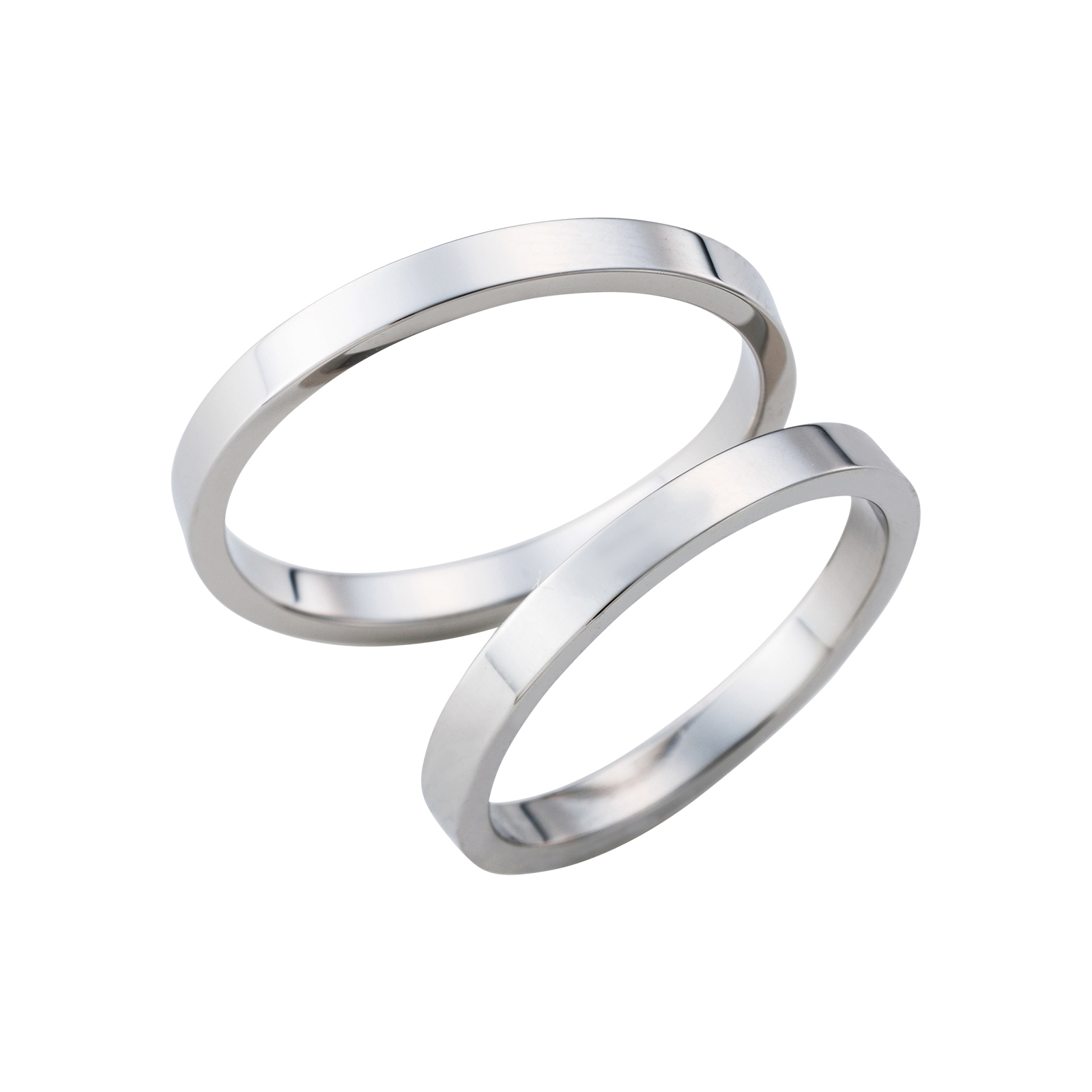 送料無料】【名入れ無料】 ペアリング 2個セット ステンレス 平打ち 5