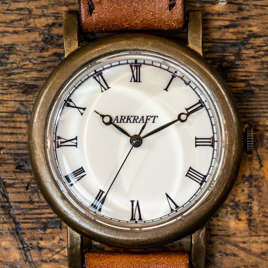 文字盤に名入れ可能】手作りカスタム腕時計 [Round Large] 男性向け