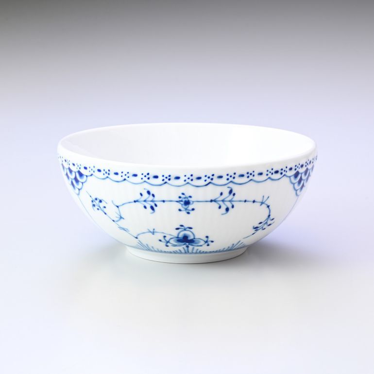 ロイヤルコペンハーゲン ブルーフルーテッド ハーフレース スープ