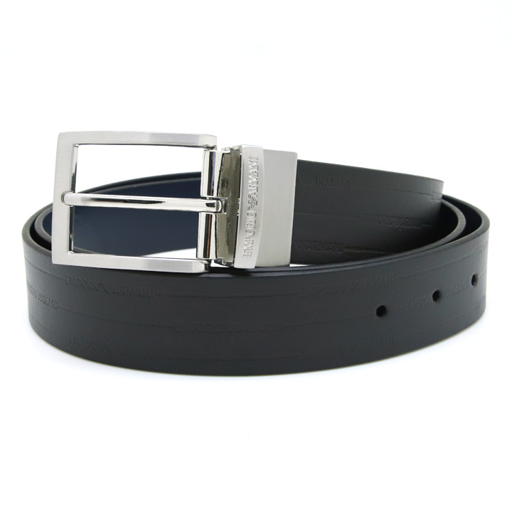 エンポリオアルマーニ メンズベルト リバーシブル レザー 回転式
